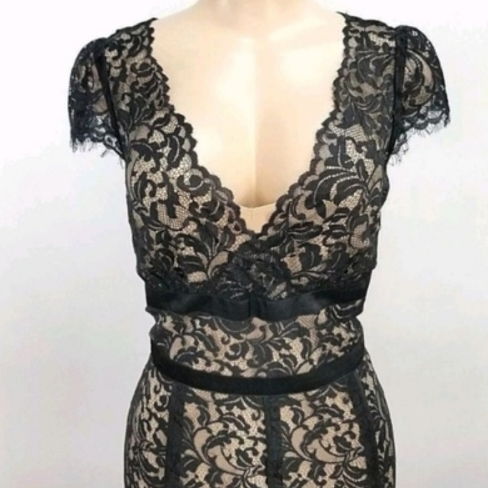 Black Lace A Line Midi Dress Ann Taylor Loft
